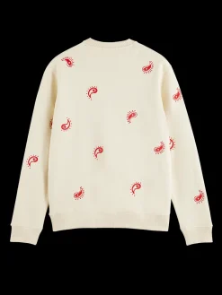 Allover Embroidered Sweatshirt