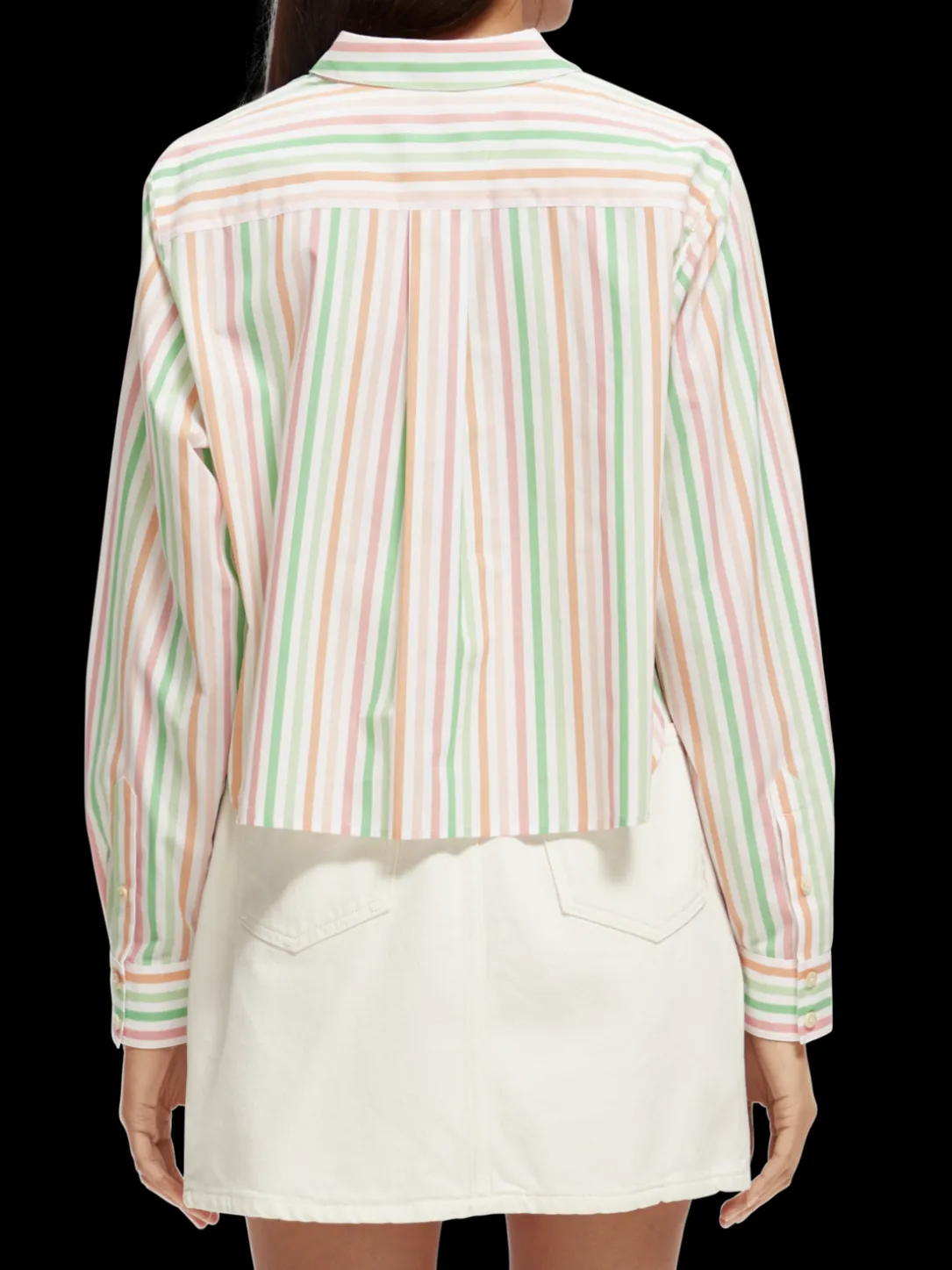 Boxy Fit Cropped Organic Cotton Shirt