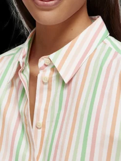 Boxy Fit Cropped Organic Cotton Shirt