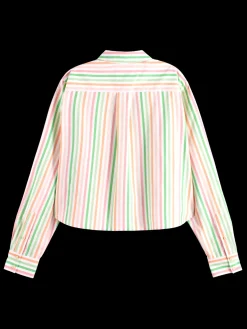 Boxy Fit Cropped Organic Cotton Shirt