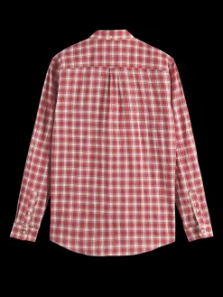 Crinkle Check Shirt With Tape Detail