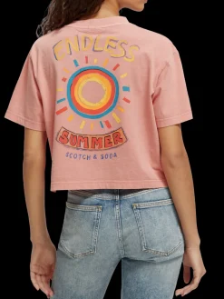 Cropped Organic Cotton Artwork Shirt
