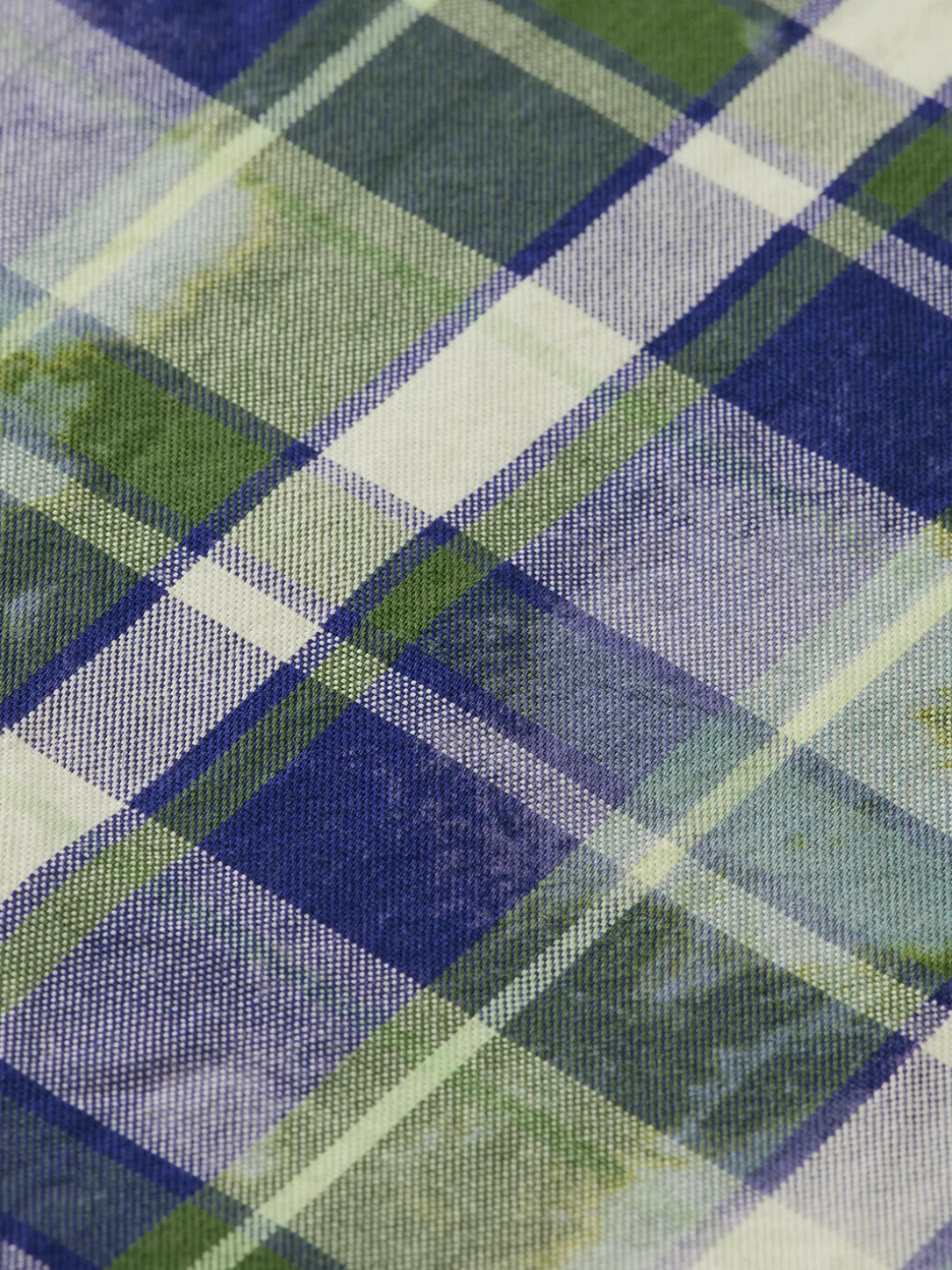 Denim Washed Checked Workwear Shirt