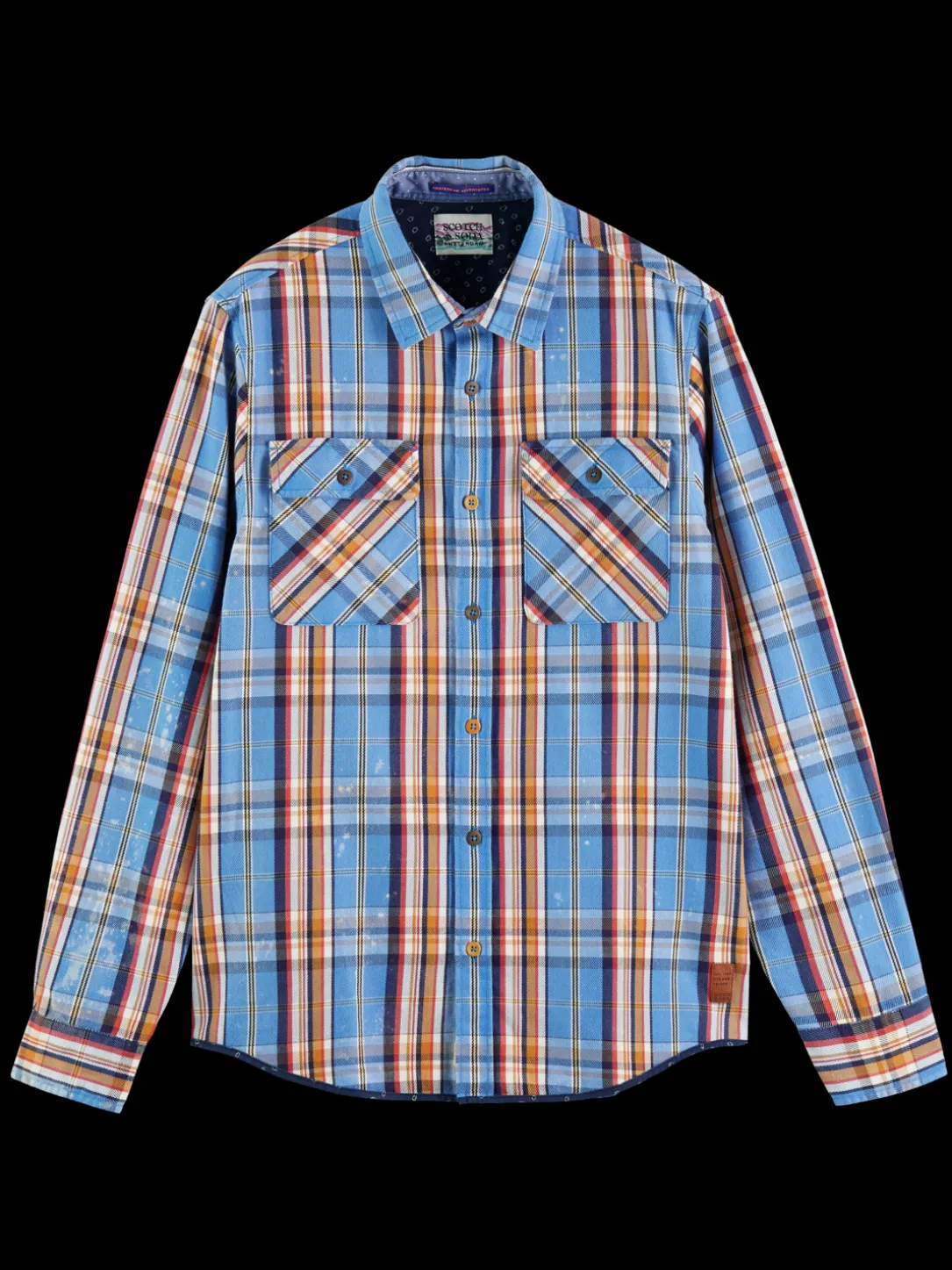 Distressed Regular-Fit Flannel Checked Shirt