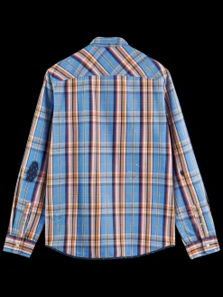 Distressed Regular-Fit Flannel Checked Shirt