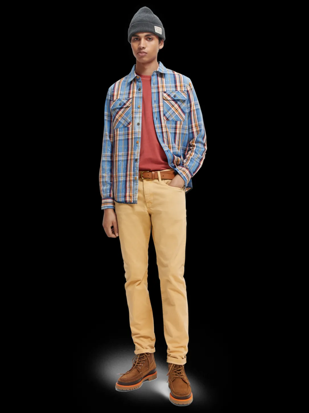 Distressed Regular-Fit Flannel Checked Shirt