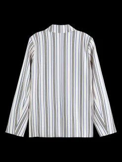 Double-Breasted Striped Blazer