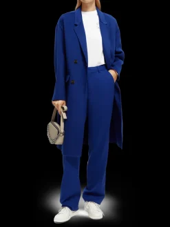 Double-Breasted Wool-Blended Coat