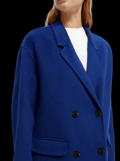 Double-Breasted Wool-Blended Coat