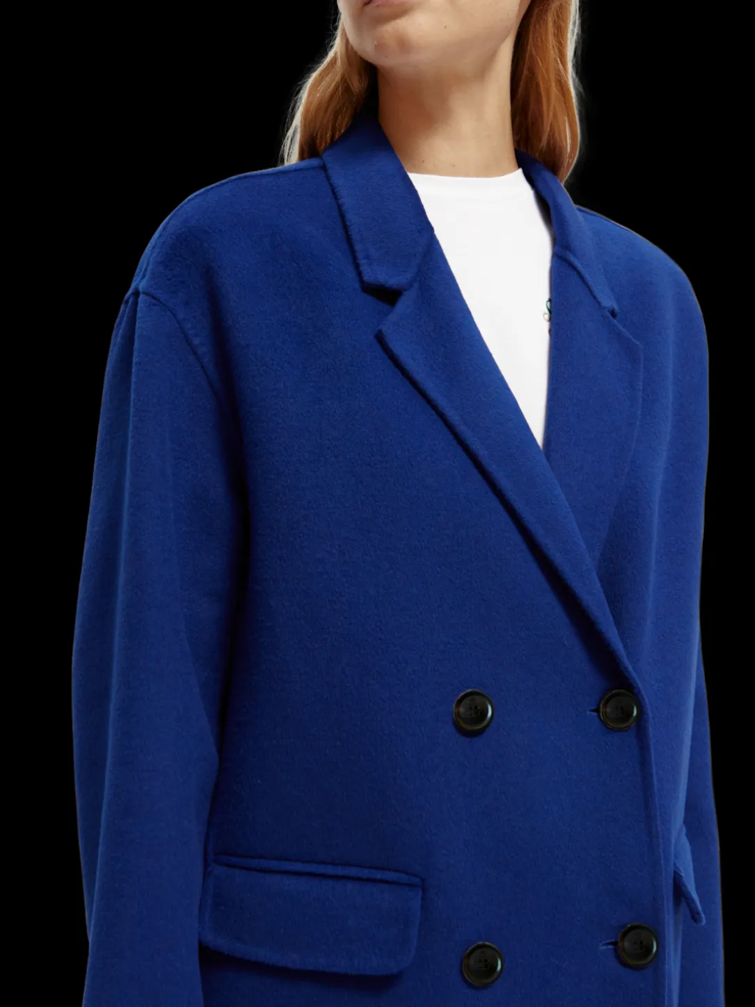 Double-Breasted Wool-Blended Coat