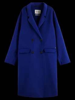 Double-Breasted Wool-Blended Coat