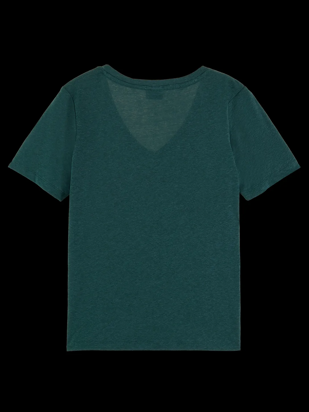 Embroidered Detail V-Neck T-Shirt