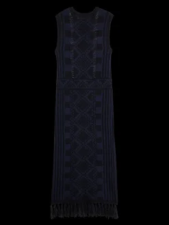 Fringe Hem Knitted Dress