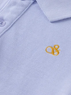 Garment-Dyed Short-Sleeved Pique Polo