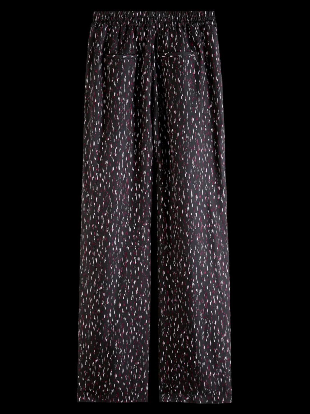 Gia Mid-Rise Wide-Leg Printed Elasticated Trousers