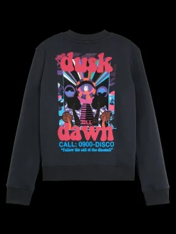 Graphic Print Regular Fit Crew-Neck Sweatshirt