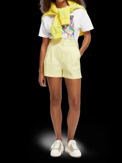 High-Rise Pleated Shorts