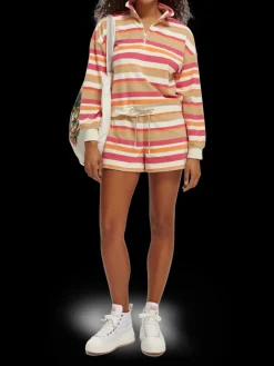 High-Rise Striped Shorts