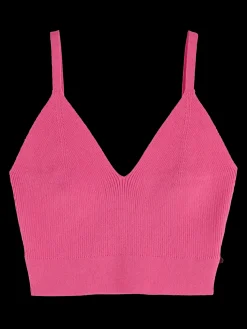 Knitted V-Neck Crop Top