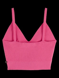 Knitted V-Neck Crop Top