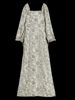 3/4-Length Sleeve Maxi-Dress