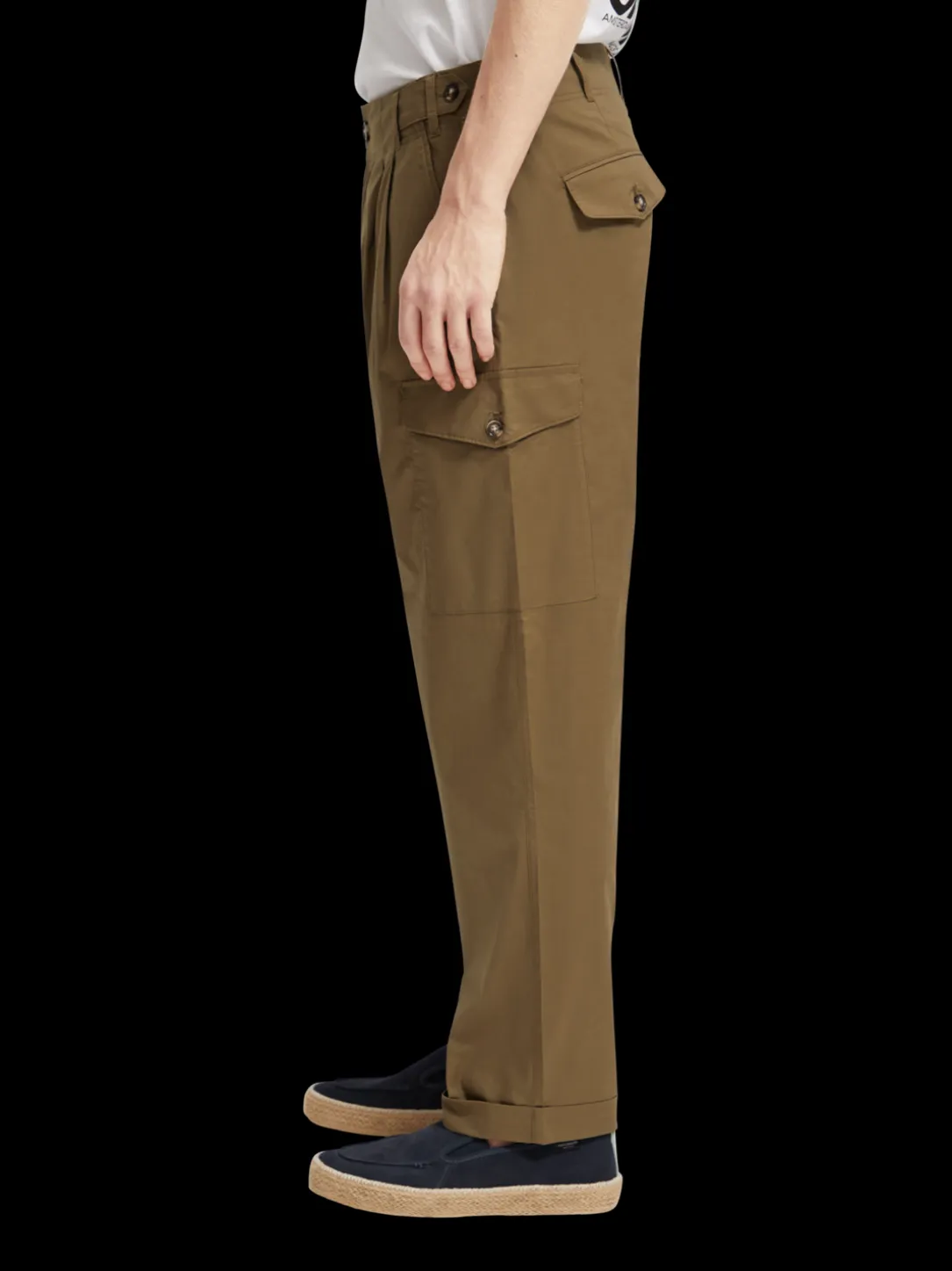Lightweight Poplin Organic Cotton Cargo Trousers