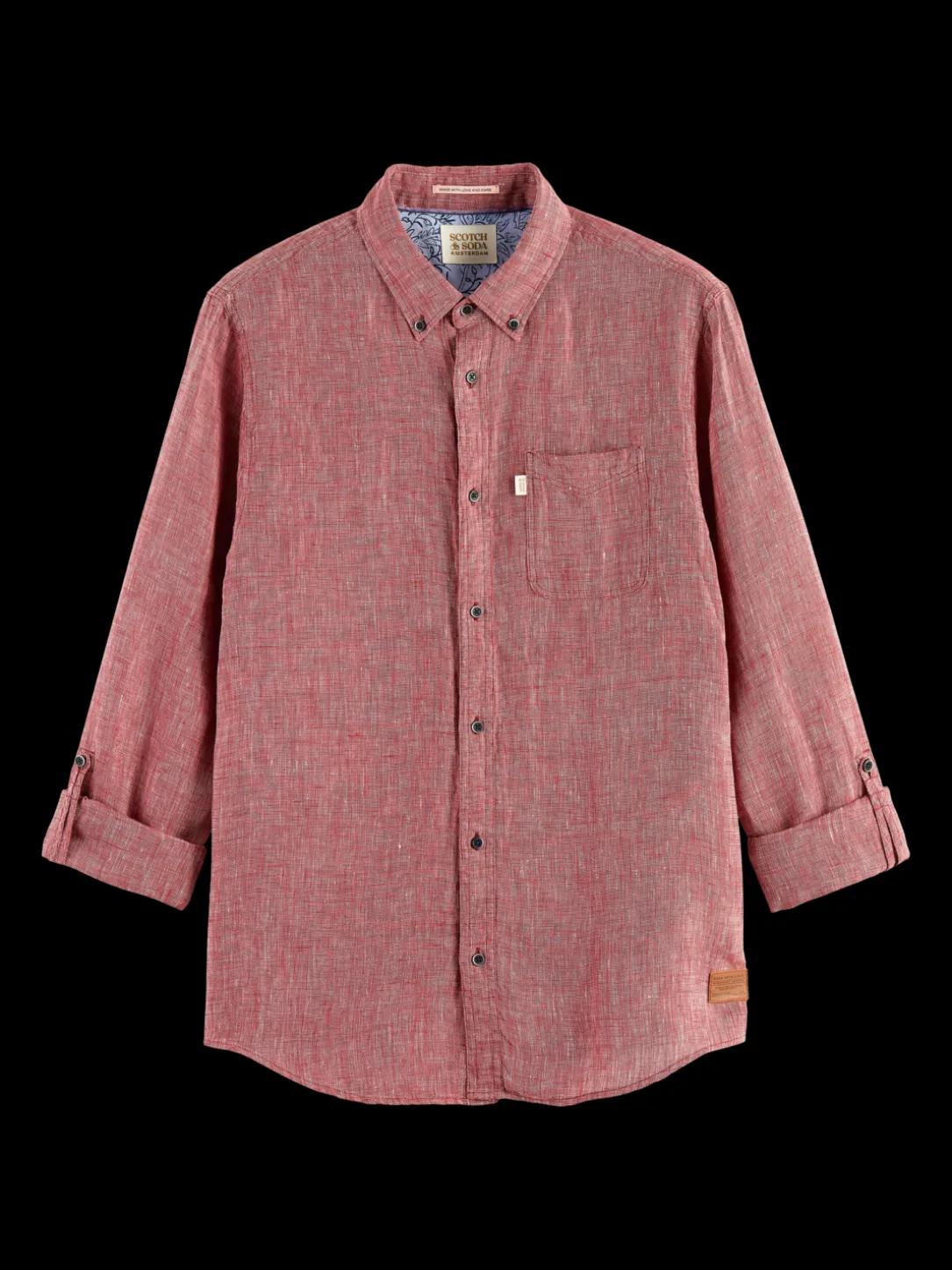 Linen Rolled-Sleeve Shirt