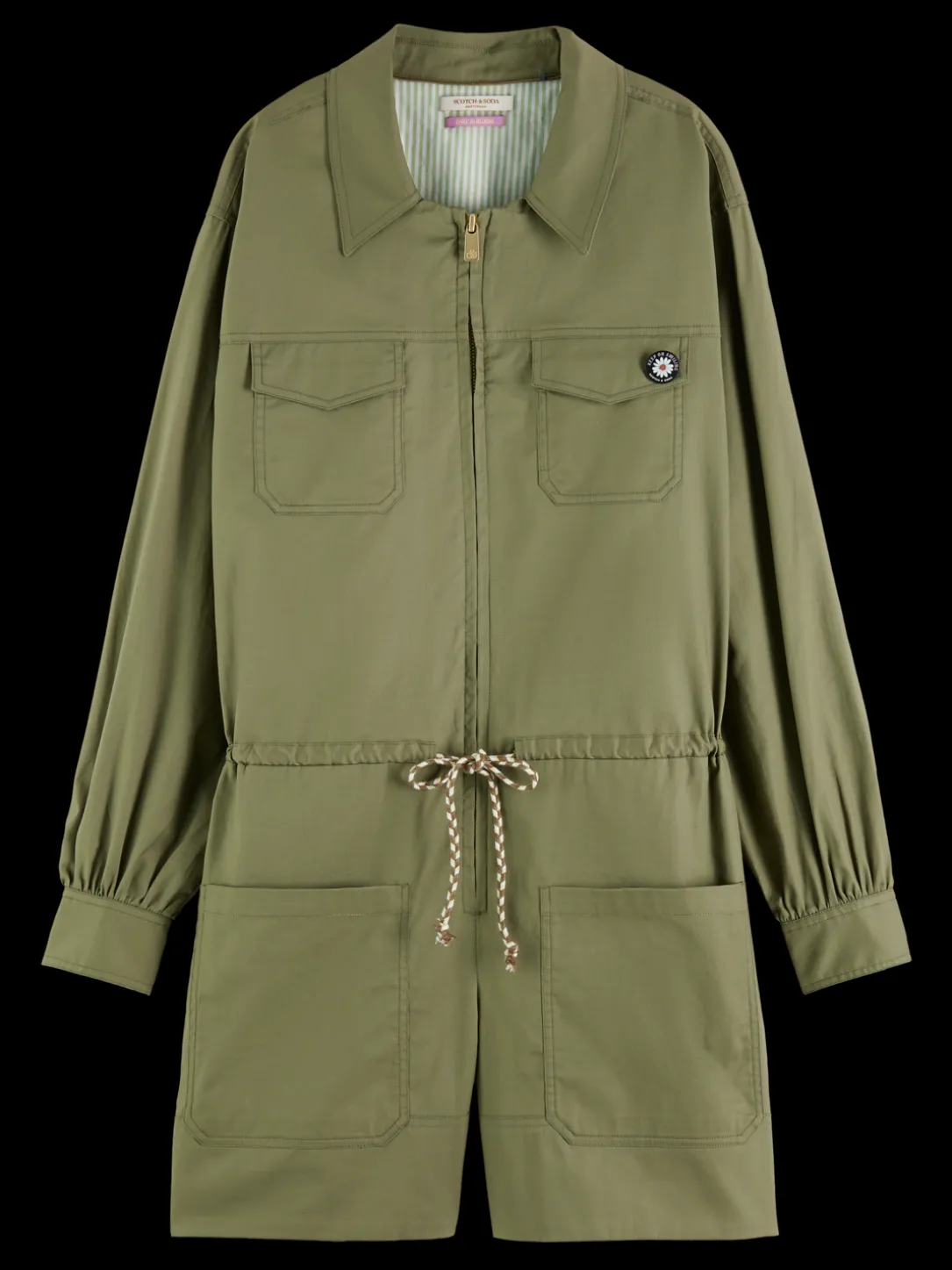Long-Sleeved Utility Playsuit