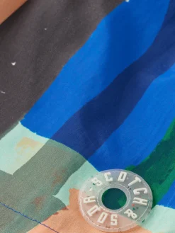 Midi-Length Artwork Swim Shorts