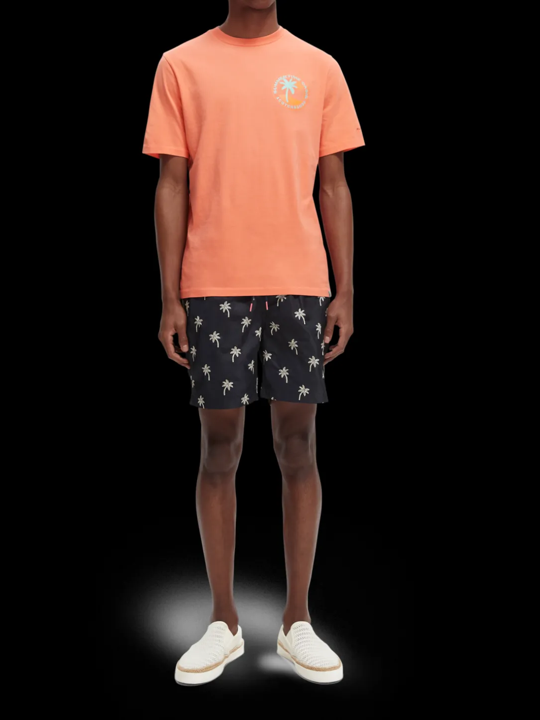 Mid-Length Embroidered Swim Shorts