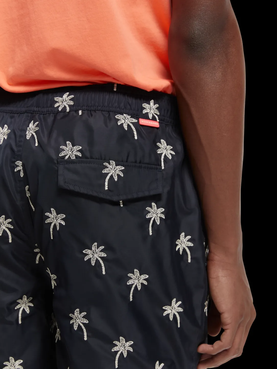 Mid-Length Embroidered Swim Shorts
