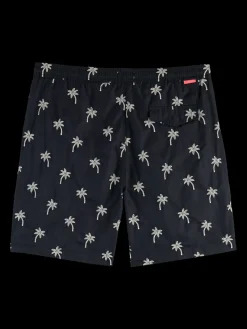 Mid-Length Embroidered Swim Shorts
