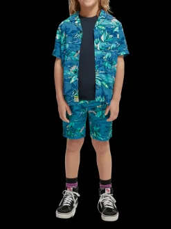 Mid-Length Printed Chino Shorts