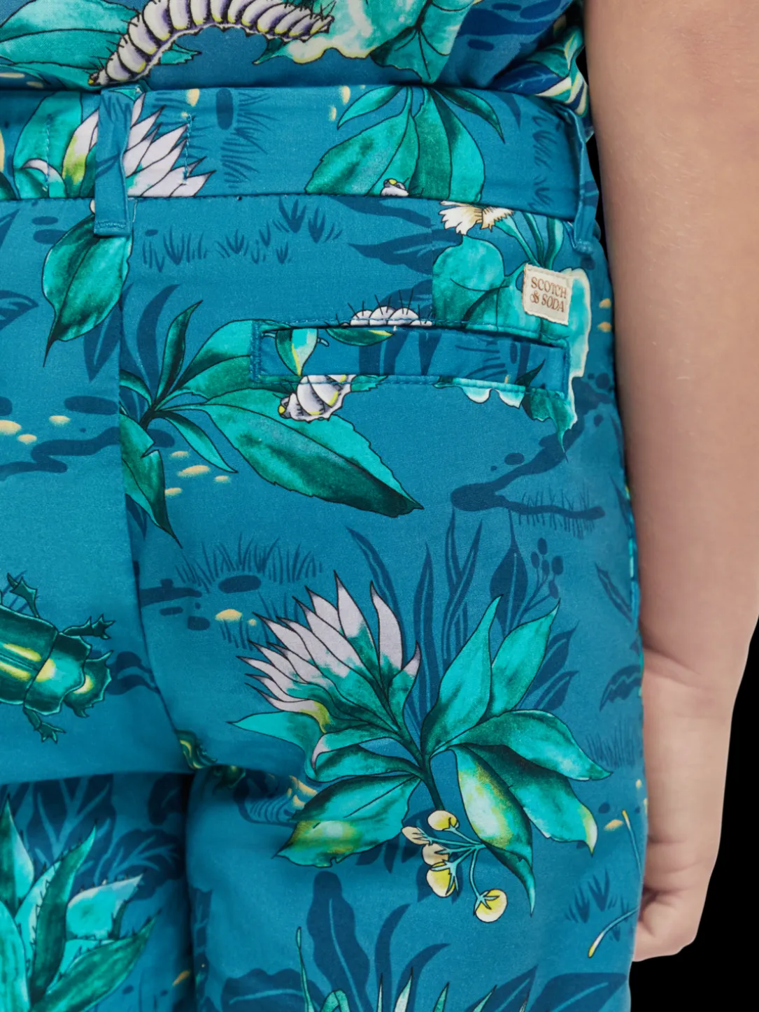 Mid-Length Printed Chino Shorts