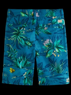 Mid-Length Printed Chino Shorts