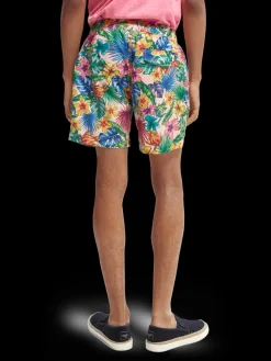 Mid-Length Printed Swim Shorts