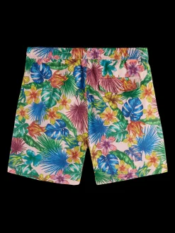 Mid-Length Printed Swim Shorts