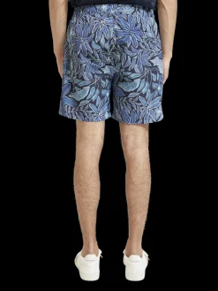 Mid-Length Printed Swim Shorts