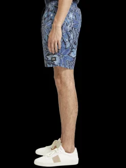 Mid-Length Printed Swim Shorts