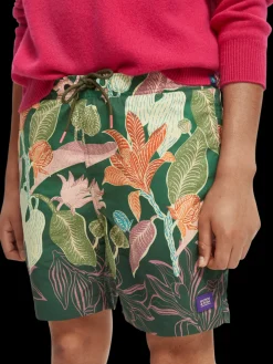 Mid-Length Printed Swim Short