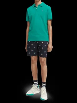 Mid-Length Printed Swim Short