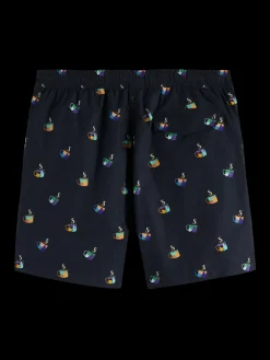 Mid-Length Printed Swim Short