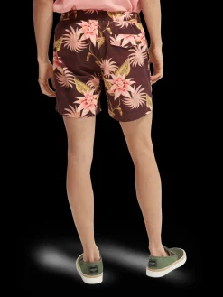 Mid-Length Printed Swim Shorts