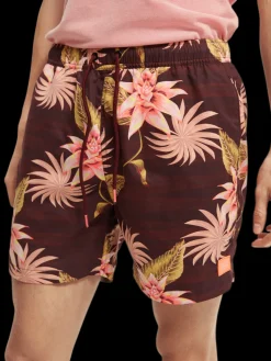 Mid-Length Printed Swim Shorts