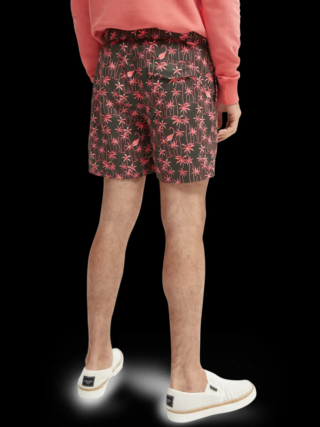 Mid-Length Printed Swim Shorts
