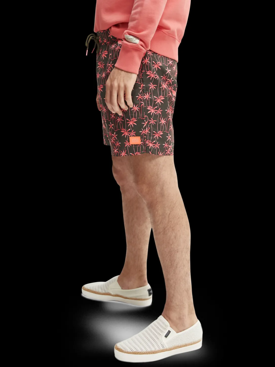 Mid-Length Printed Swim Shorts