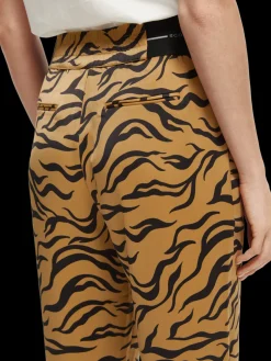 Mid-Rise Elasticated-Waistband Trousers
