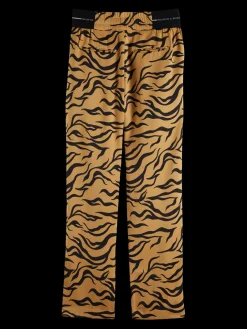 Mid-Rise Elasticated-Waistband Trousers