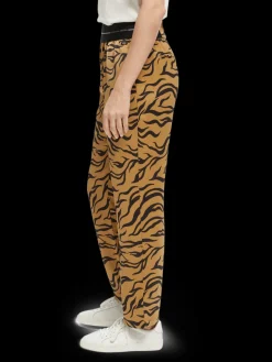 Mid-Rise Elasticated-Waistband Trousers