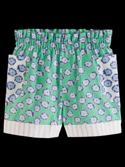 Mixed Print Elasticated Shorts